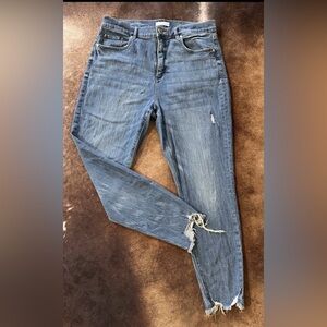 Ann Taylor Loft Jeans Skinny Ankle Distressed Hem Stretch
Women's Size 12